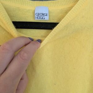 George Women's Yellow Crew Neck Sweater